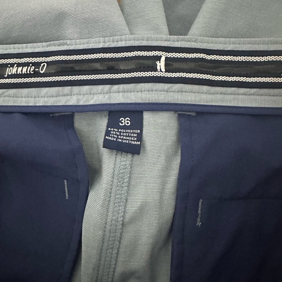 johnnie-O Sky Blue Flat Front Men's Shorts - Picture 5 of 6